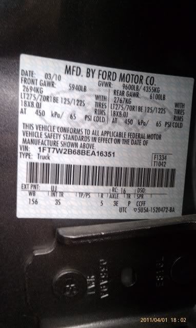 Ford Window Sticker >> Help with 2011 spring code - Ford Truck Enthusiasts Forums Ford Window Sticker >> Help with 2011 spring code - Ford Truck Enthusiasts Forums